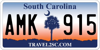 SC license plate AMK915