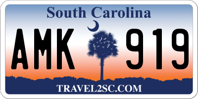 SC license plate AMK919