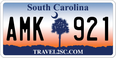 SC license plate AMK921