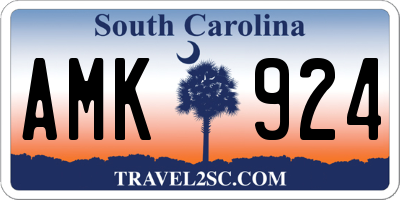 SC license plate AMK924