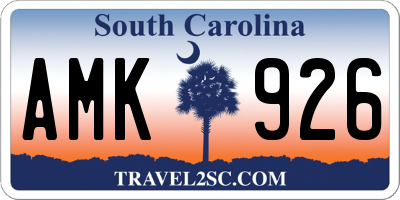 SC license plate AMK926