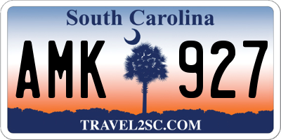 SC license plate AMK927