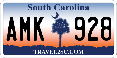 SC license plate AMK928