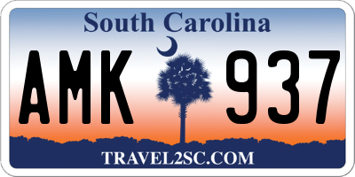 SC license plate AMK937