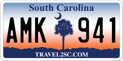 SC license plate AMK941