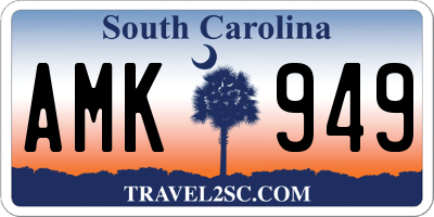 SC license plate AMK949