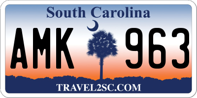 SC license plate AMK963
