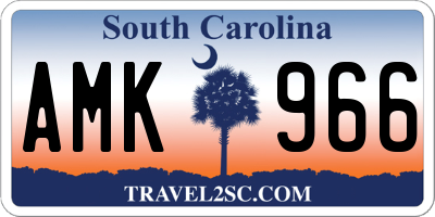 SC license plate AMK966