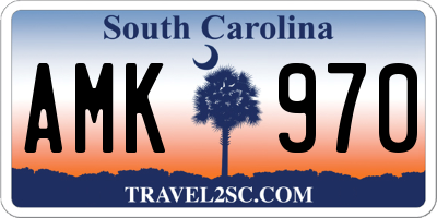 SC license plate AMK970