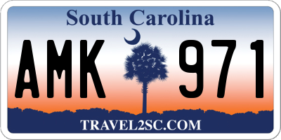 SC license plate AMK971