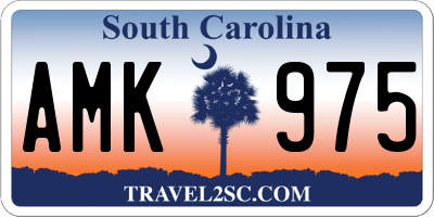 SC license plate AMK975