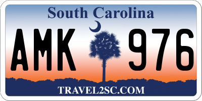 SC license plate AMK976
