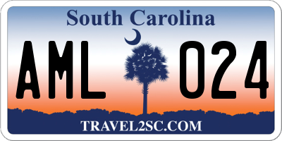 SC license plate AML024