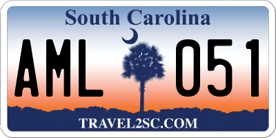 SC license plate AML051