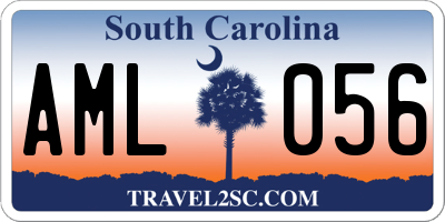 SC license plate AML056