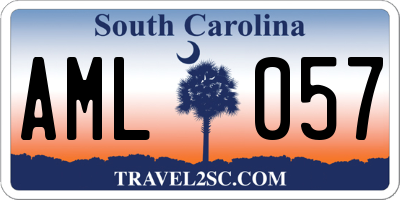 SC license plate AML057