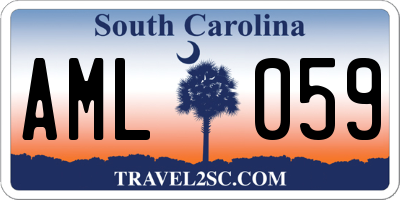 SC license plate AML059