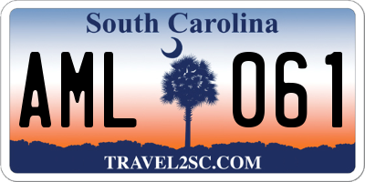 SC license plate AML061