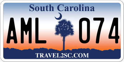 SC license plate AML074