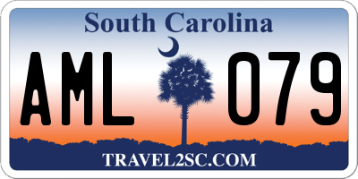 SC license plate AML079
