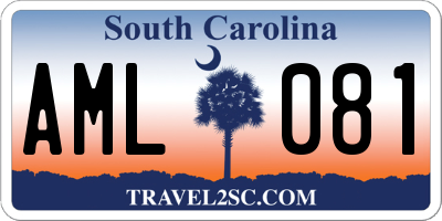 SC license plate AML081