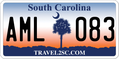 SC license plate AML083