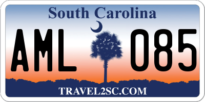 SC license plate AML085