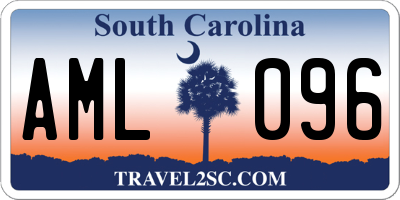 SC license plate AML096