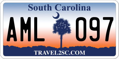 SC license plate AML097