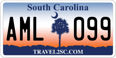 SC license plate AML099