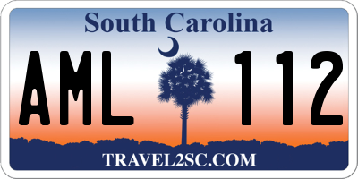 SC license plate AML112