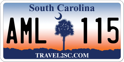 SC license plate AML115