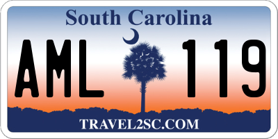 SC license plate AML119