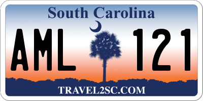 SC license plate AML121
