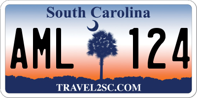 SC license plate AML124