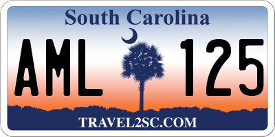 SC license plate AML125