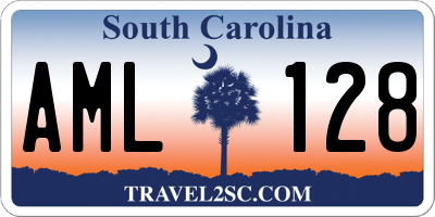 SC license plate AML128
