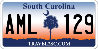 SC license plate AML129