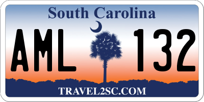 SC license plate AML132