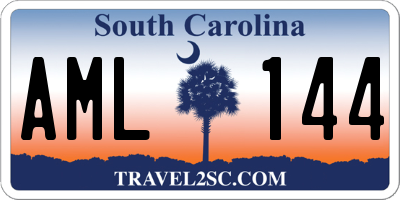 SC license plate AML144