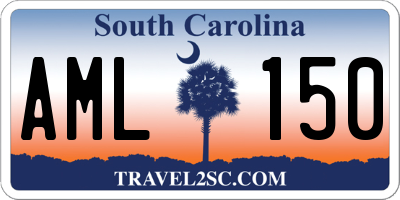 SC license plate AML150