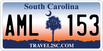 SC license plate AML153