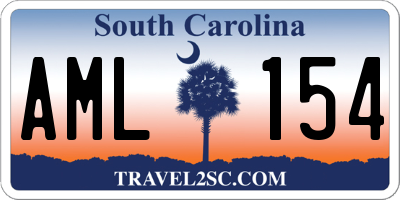 SC license plate AML154