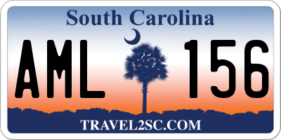 SC license plate AML156