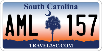 SC license plate AML157
