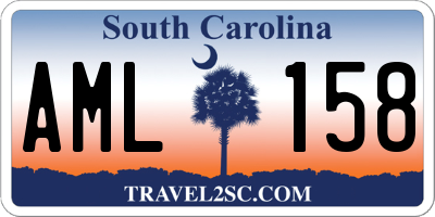 SC license plate AML158