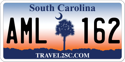 SC license plate AML162