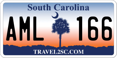 SC license plate AML166