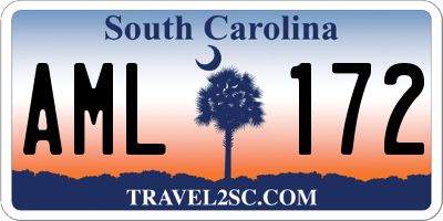 SC license plate AML172