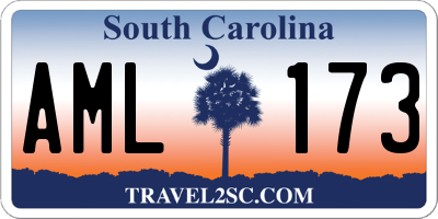 SC license plate AML173